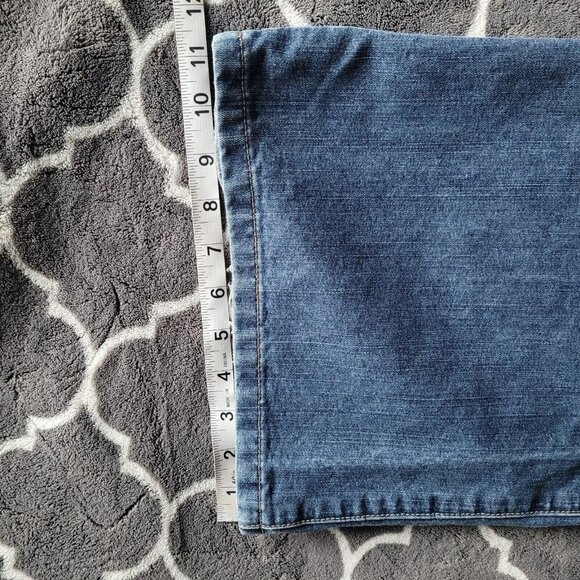 VTG Abercrombie & Fitch Wide Leg Jeans Womens Sz 6 Medium Wash Mid Rise y2k 90s - Picture 9 of 11